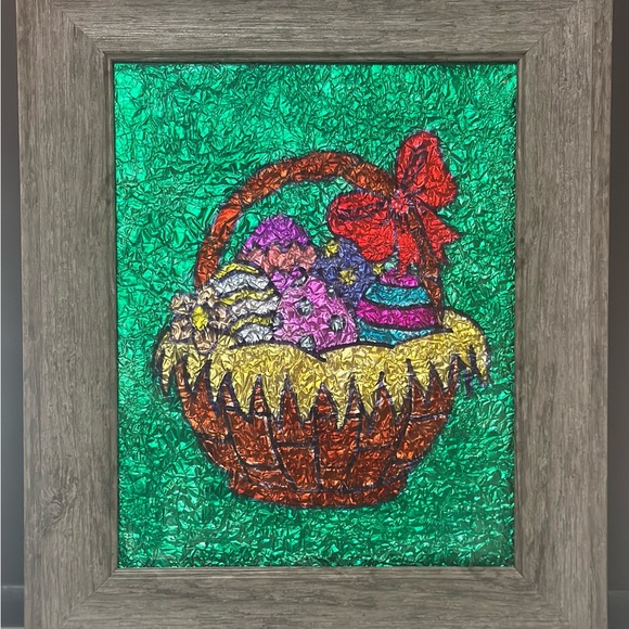 Other - easter basket stained glass frame affect
